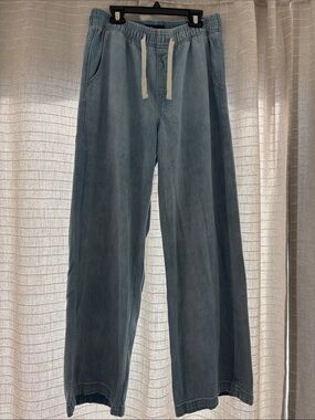 Gap high rise wide leg Light Blue Drawstring Leisure Pants